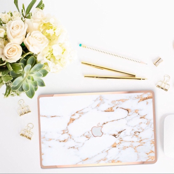 rose gold marble macbook case